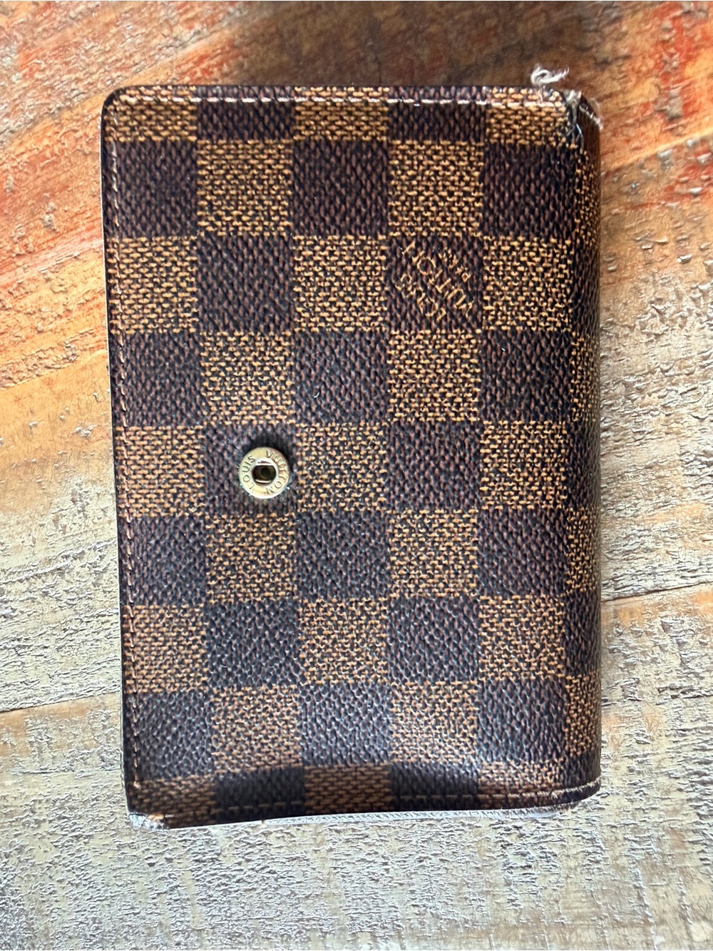 Louis Vuitton Brown Damier Check Compact Wallet